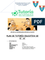 PLAN DE TUTORÍA 5° A