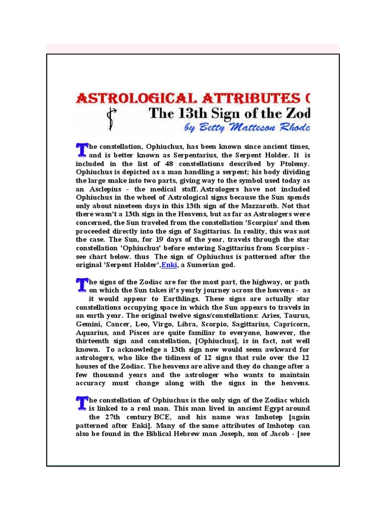 Ophiuchus | PDF