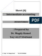 Sheet (8) Intermediate Accounting: Inventories