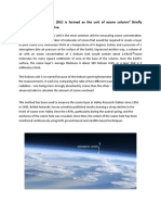 Q1: How Dobson Unit (DU) Is Formed As The Unit of Ozone Column? Briefly Explain All The Perspective Dobson Unit