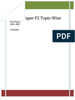 ACCA - Paper F2 Topic-Wise ACCA - Paper F2 Topic-Wise: X - Clusive! - Clusive!