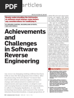 Achievements and Challenges in Software Reverse Engineering