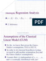 Multiple Regression Analysis: y + X + X + - . - X + U