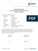 Formulir Pernyataan Registrasi Sasaran Vaksinasi Covid-19 Nomor: P-90Ljmcss