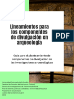 EXTERNADO - 2020 - LINEAMIENTOS PARA LOS COMPONENTES DE DIVULGACION EN ARQUEOLOGIA