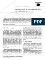 Effect of Chlorine-Containing Species On Lead/acid Battery Posts