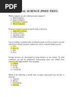 Social Science (Post-Test)