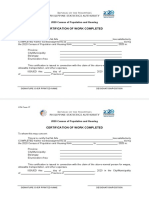 CPH Form 17 Certificate of Work Completed