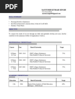 Santosh Kumar Singh: Skill Summary