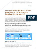 Perioperative Surgical What Is Perioperative Surgical Home Model
