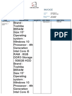 PRICE INVOICE SEWA