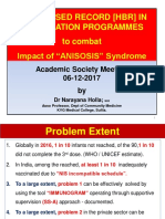 Home Based Record (HBR) in Immunization Programmes To Combat Impact of "ANISOSIS" Syndrome