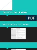 Critical Evaluation