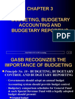 Budgeting, Budgetary Accounting and Budgetary Reporting