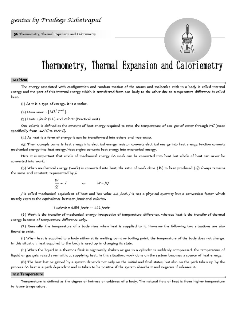 01 Thermal Expansion Theory Compress PDF Thermal Expansion