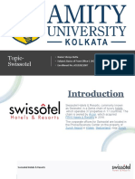 Topic-Swissotel: - Name: Shreya Dutta - Subject: Basics of Front Office-1 (HOSM149) - Enrollment No.:A9192821007