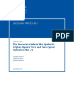 Discussion Paper Series: The Economics Behind The Epidemic: Afghan Opium Price and Prescription Opioids in The US