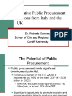 Creative Public Procurement: Lessons From Italy and The UK