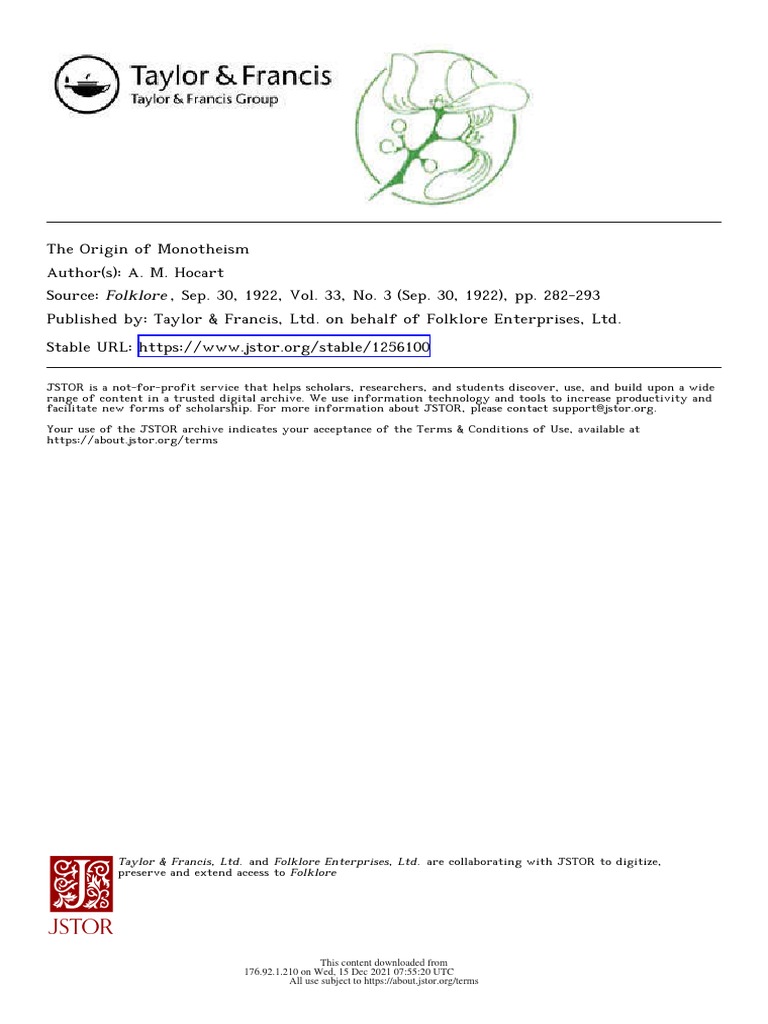 Monotheism's Royal Roots | PDF | Monotheism | God