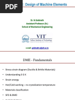 MEE3001: Design of Machine Elements: Dr. N.Gobinath Assistant Professor (SR.) School of Mechanical Engineering