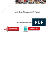 Report On Supply Chain Management of Flipkart