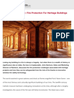 Safeguarding History: Fire Protection For Heritage Buildings