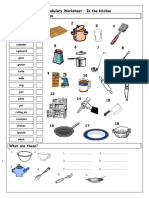 5b-Vocabulary Worksheet - in The Kitchen Match Words and Pictures 2 1 4 3