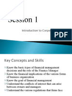 Session 1: Introduction To Corporate Finance