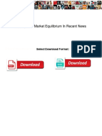 Example of Market Equilibrium in Recent News