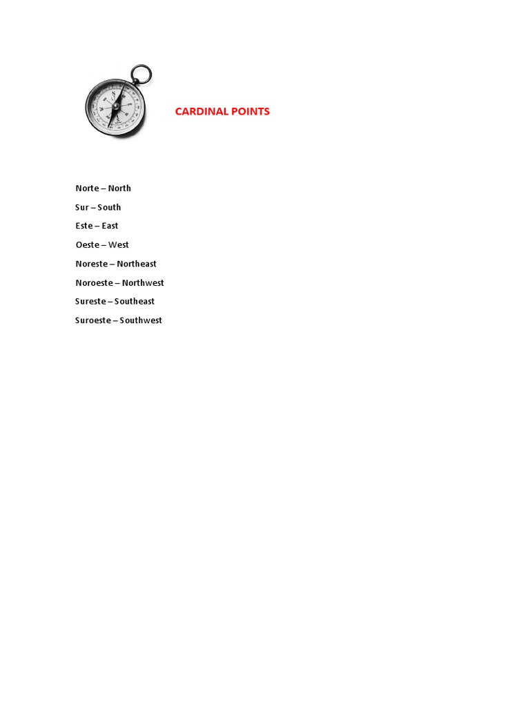 Cardinal Points PDF