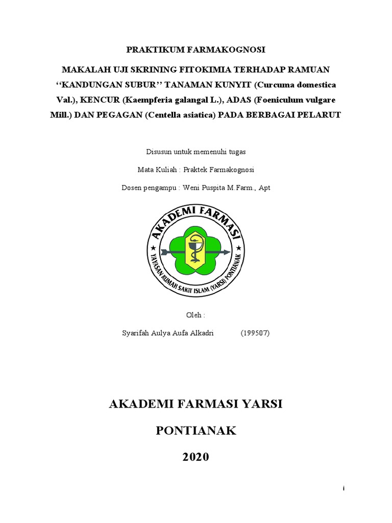 HASIL PENELITIAN DOSEN FARMAKOGNOSI E28093 FITOKIMIA PDF visual data 3