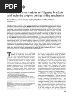 Friction Between Various Self-ligating Brackets and Archwire Couples During Sliding Mechanics