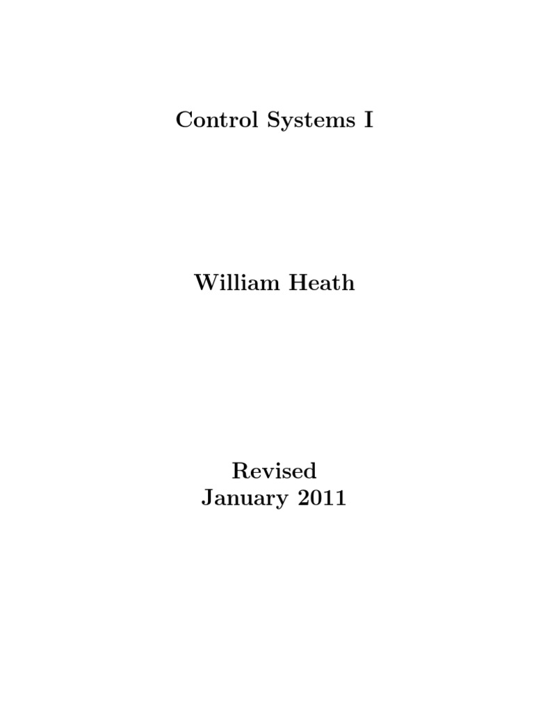 Control Systems Fundamentals Guide | PDF | Control Theory | Amplifier