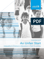 An Unfair Start: Inequality in Children's Education in Rich Countries