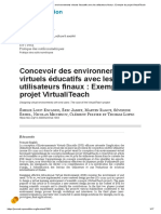 Concevoir Des Environnements Virtuels Éducatifs Avec Les Utilisateurs Finaux - Exemple Du Projet VirtualiTeach