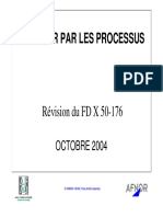 Manager Par Les Processus: Révision Du FD X 50-176