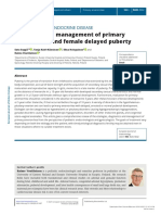 [1479683X - European Journal of Endocrinology] MANAGEMENT OF ENDOCRINE DISEASE_ Diagnosis and management of primary amenorrhea and female delayed puberty