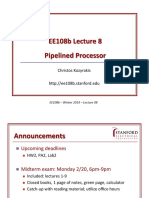 EE108b&Lecture&8& & Pipelined&Processor: Christos (Kozyrakis ( (H.p://ee108b.stanford - Edu ( (