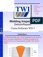 Welding Inspection - Defects.Repairs... Course Reference WIS 5-Signed