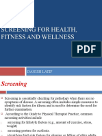 Screening for Health, Fitness and Wellness