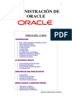 Administracion de Oracle Indice Del Curs