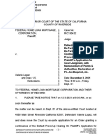 Defendant's Notice of Ex-Parte Application for Continuance of Default Prove-Up Hearing