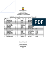 Calendario de Assitencia