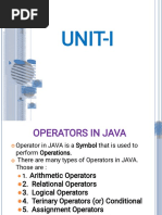 UNIT-I (Operators)