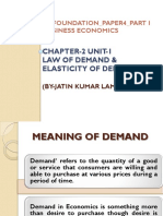 Chapter-2 Unit-1 Law of Demand & Elasticity of Demand (1) : Cafoundation - Paper4 - Part I Business Economics