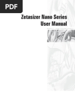 Zetasizer Nano User Manual - Man0317-1.1