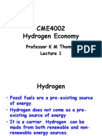 CME4002 Hydrogen Economy: Professor K M Thomas