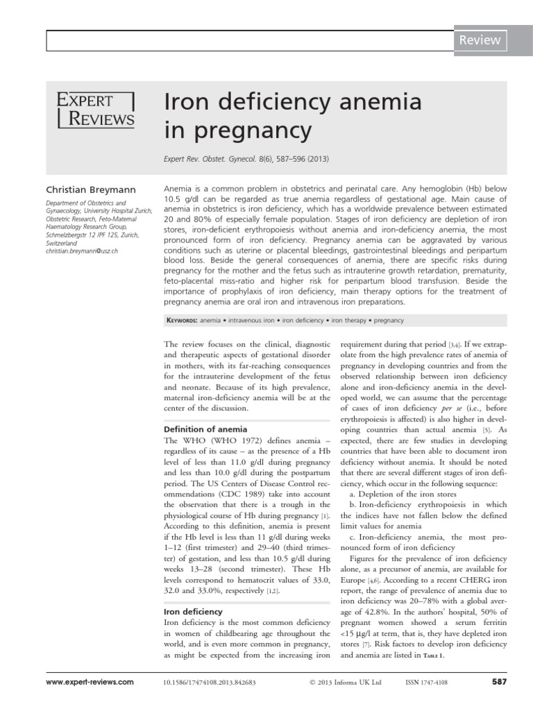 IRON DEFICIENCY ANEMIA IN PREGNANCY PDF visual data 2