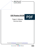CIE Physics IGCSE: Topic 3: Waves