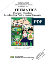 Mathematics: Quarter 2 - Module 3: Laws Involving Positive Integral Exponents